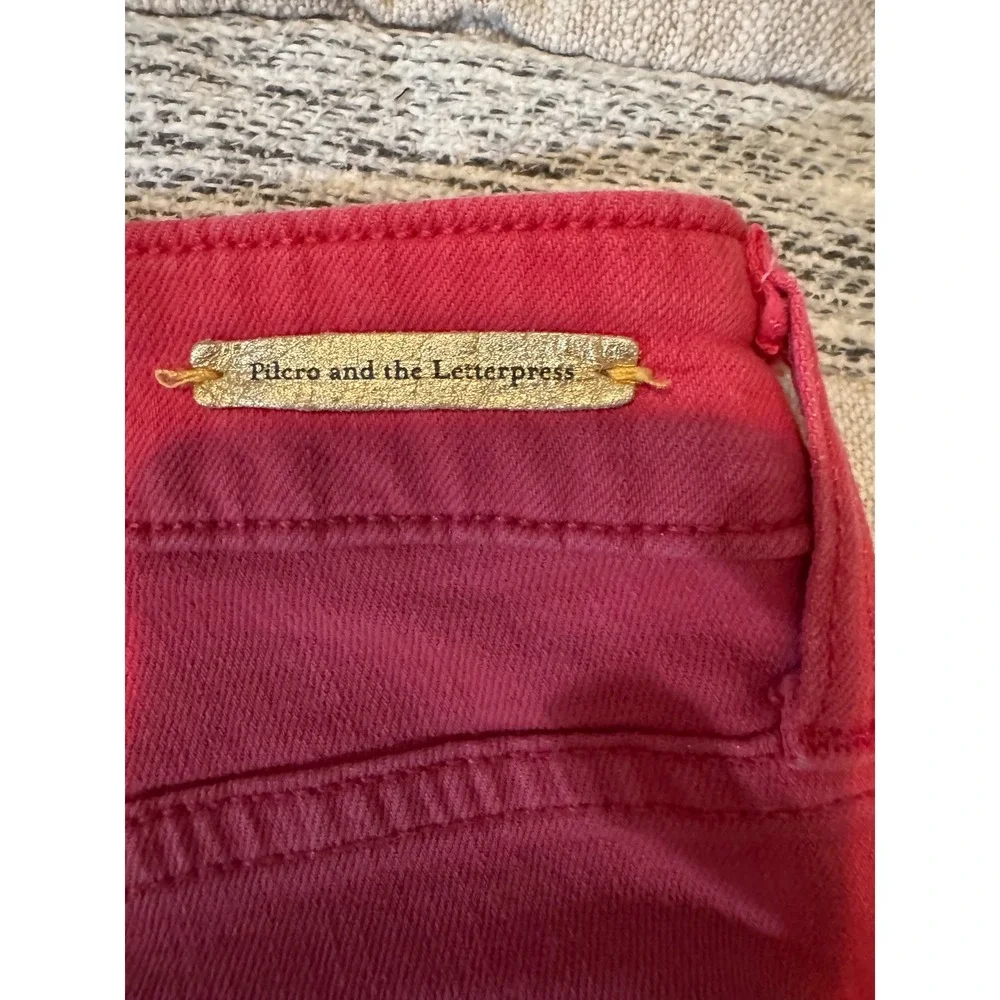 Anthropologie Pilcro and the Letterpress Preppy Slim Straight Leg Jeans Size 29